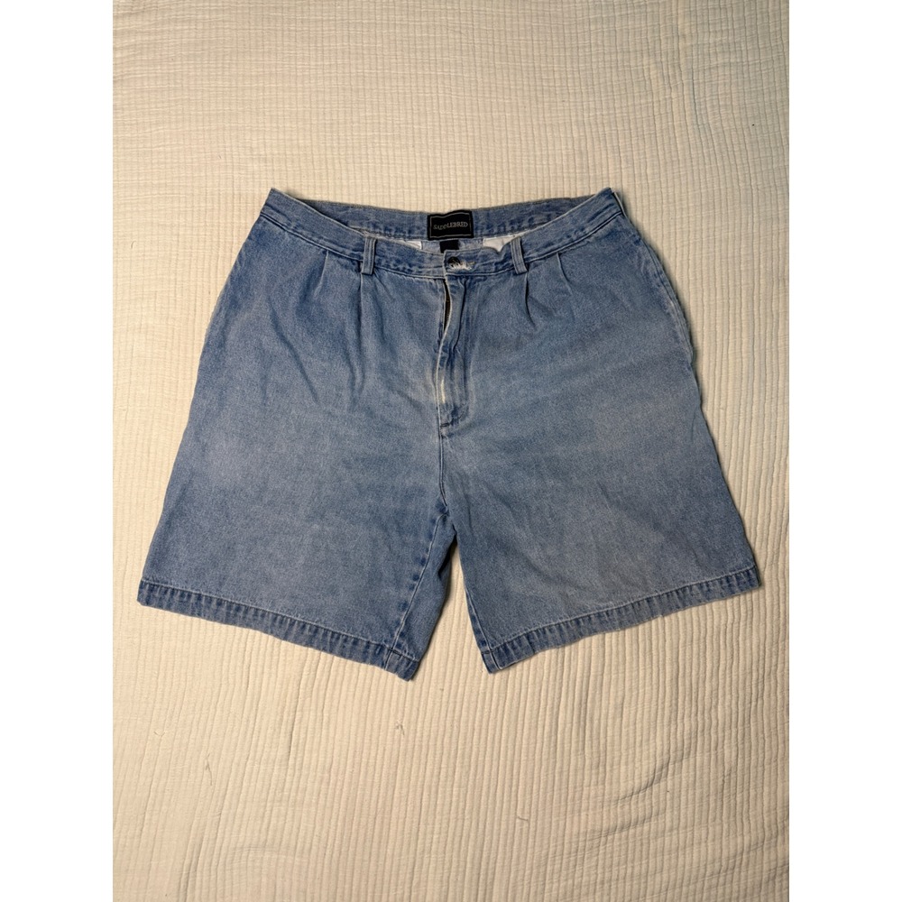 Saddlebred Vintage Denim Light Wash Pleated Front Relaxed Fit Size 36